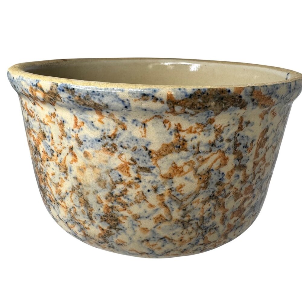 Red Wing Spongeware Crock Bowl 7” Decorative Stoneware Vintage Speckled Sponge C - Picture 8 of 12